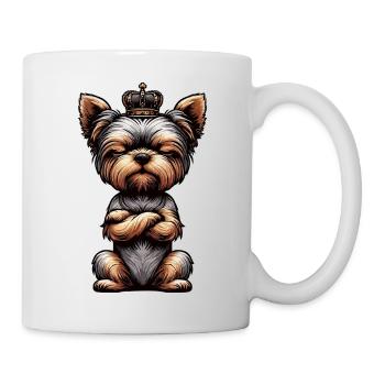 Yorkshire Terrier Yorkie Yorkiebesitzer Yorkies - Tasse - Weiß - Rechts