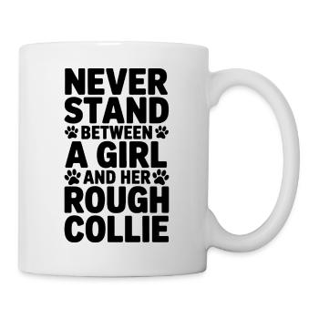 Langhaarcollie Sprüche Lustiges Hunde Geschenk - Tasse - Weiß - Rechts