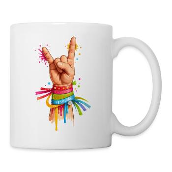 Festival Hand – Love & Music Graffiti - Mug - white - Right