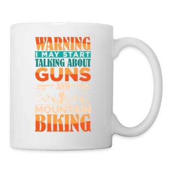 Mountain Bike Mountain Bike Gun Pistol - Mug - white - Right