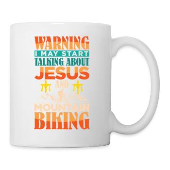 Mountain Bike Mountain Bike Jesus Christianity - Mug - white - Right