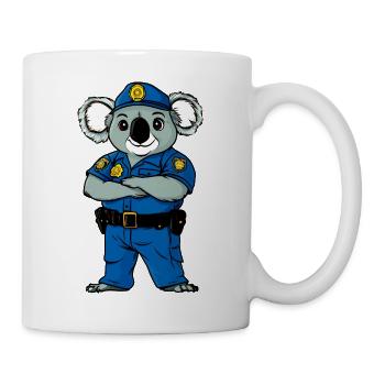 Koalas Polizei - Tasse - Weiß - Rechts