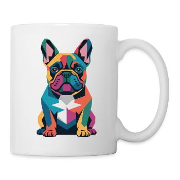 Bouledogue français pop art coloré - Mug blanc - blanc - Droite