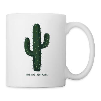 Still Alive Like My Plants – Cactus Motif - Mug - white - Right