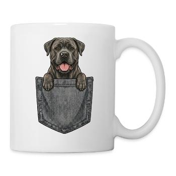 Cane Corso Italien dans la Poche - Chien Molosse - Mug blanc - blanc - Droite
