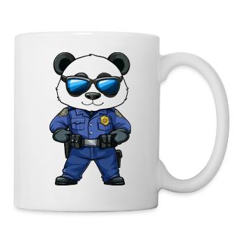 Polizei Panda - Tasse - Weiß - Rechts