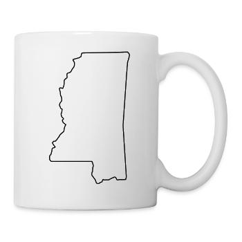Carte du Mississippi - Mug blanc - blanc - Droite