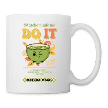 Matcha hat mich dazu gebracht, es zu tun Matcha Magic Grüntee-Vibes - Tasse - Weiß - Rechts