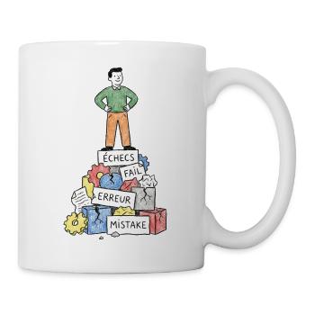 Man on error blocks - Mug - white - Right