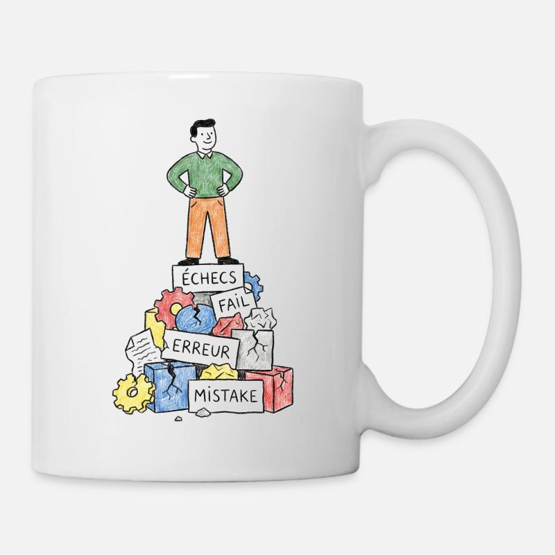 Mann bei Fehlerblocks - Tasse - Weiß