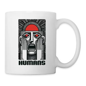 Sonnenmaske Menschengesicht - Tasse - Weiß - Rechts