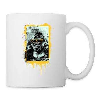 Gorilla Two Tone – Street Art Graffiti Graphic - Mug - white - Right