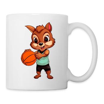 Eichhörnchen Basketballer - Tasse - Weiß - Rechts