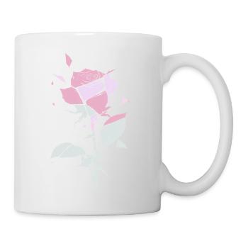 Pastellfarbene Rose Fragmente - Tasse - Weiß - Rechts