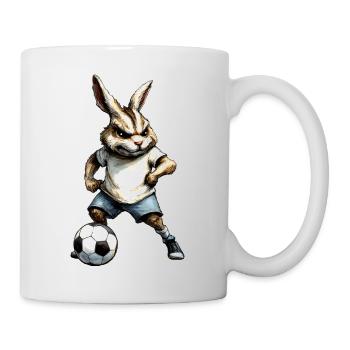 Footballeur Lapin - Mug blanc - blanc - Droite
