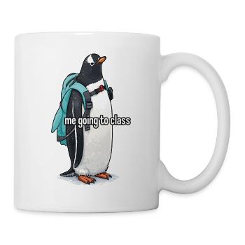me going to class x Penguin Edition - Mug - white - Right