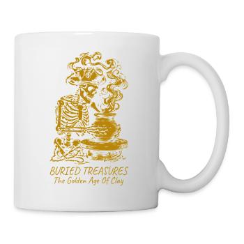 Goldene Tonskelettschätze - Tasse - Weiß - Rechts