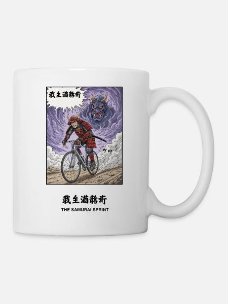 Samurai Sprint gegen Dämonenjagd - Tasse - Weiß