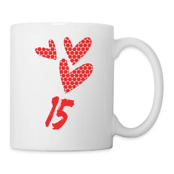 15. 15 YEARS. 15th ANNIVERSARY. 15 YEAR ANNIVERSARY. - Mug - white - Right
