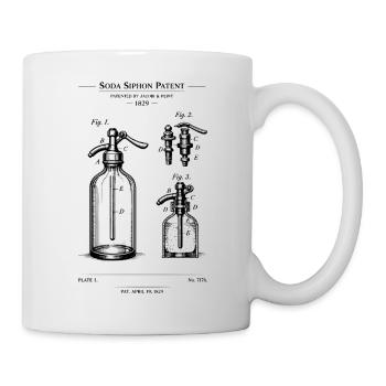 Soda Siphone blueprint design - Mug - white - Right