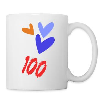100. 100 ANS. 100e ANNIVERSAIRE. ANNIVERSAIRE 100  - Mug blanc - blanc - Droite