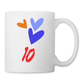 10. 10 YEARS. 10th ANNIVERSARY. 10 YEAR ANNIVERSARY. - Mug - white - Right