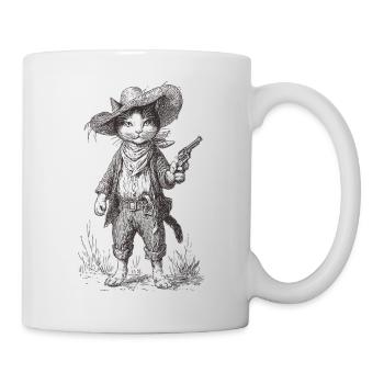 Katzenbandit - Tasse - Weiß - Rechts