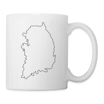 Carte de la Corée du Sud - Mug blanc - blanc - Droite