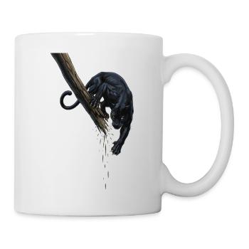 Night panther on the branch - Mug - white - Right