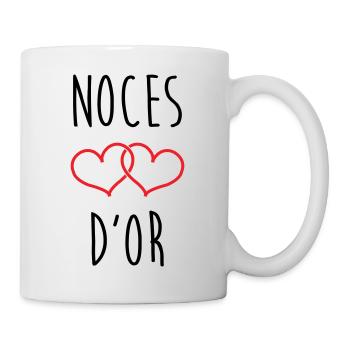 Noces d'Or 50 ans de mariage - Mug blanc - blanc - Droite
