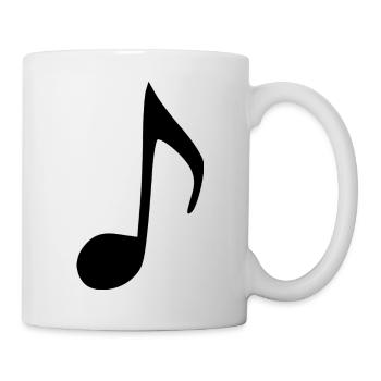Note musicale : musique - Mug blanc - blanc - Droite