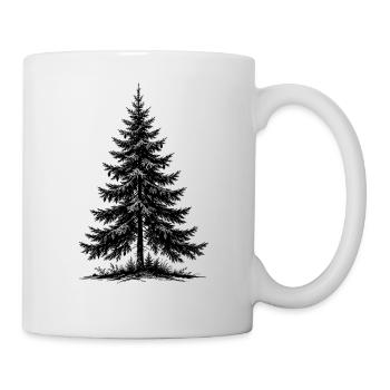 Tanne - Tasse - Weiß - Rechts
