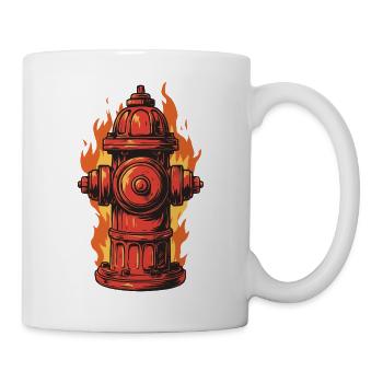 Fire Brigade Dad T-Shirt Gift Fire Brigade Fire Hydrant - Mug - white - Right