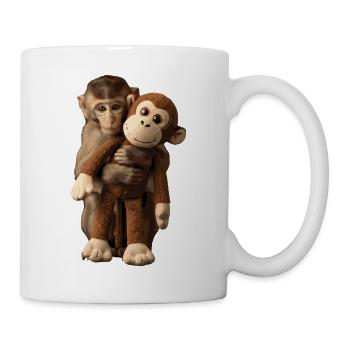 Viral Punch Monkey Geschenkidee Souvenir - Tasse - Weiß - Rechts
