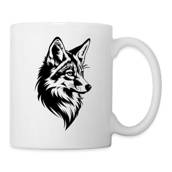 Style de tatouage réaliste Tête de renard - Mug blanc - blanc - Droite