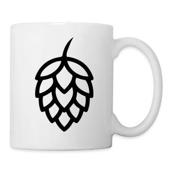 Hopfen Icon - Tasse - Weiß - Rechts