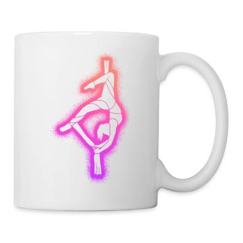 Vertikaltuch Luftakrobatik Mädchen Aerial Silk - Tasse - Weiß - Rechts