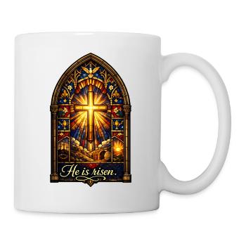He is Risen Ostern Jesus - Tasse - Weiß - Rechts