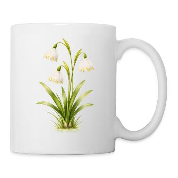 Illustration de la fleur printanière du bécher de mars - Mug blanc - blanc - Droite