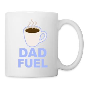 Dad Fuel – Kaffeebetriebenes Papa-Design - Tasse - Weiß - Rechts