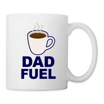 Dad Fuel – Kaffeebetriebenes Papa-Design - Tasse - Weiß - Rechts