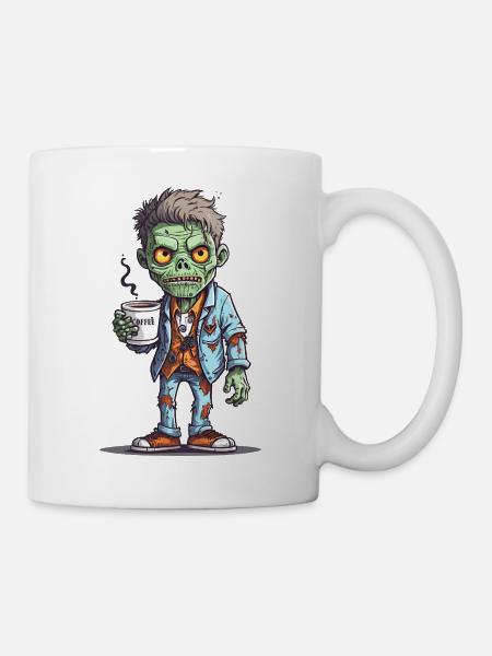 Kaffeemonster - Koffein Zombie - Morgenmuffel - Tasse - Weiß