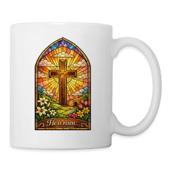 He is Risen Ostern Jesus Oster - Tasse - Weiß - Rechts