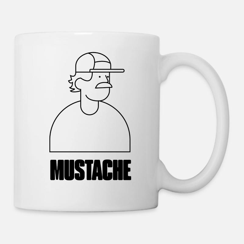 MUSTACHE_Transparent - Tasse - Weiß
