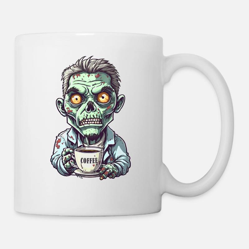 Coffee Monster - Caffeine Zombie - Morning Grouch - Mug - white
