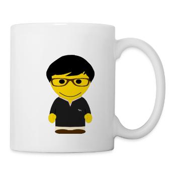 GEEKLEY avatar black polo glasses - Mug - white - Right