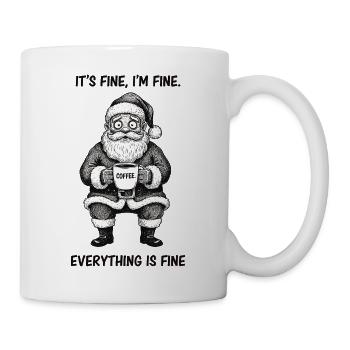 its fine im fine coffee stressful christmas - Mug - white - Right