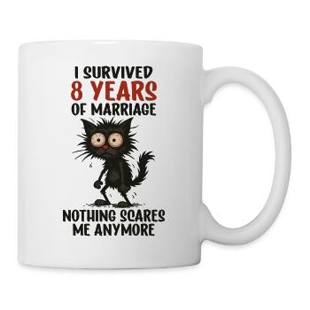 8. Hochzeitstag Geschenk Mann Frau Ehemann Ehefrau - Tasse - Weiß - Rechts