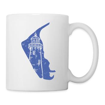 Amrum North Sea Lighthouse Silhouette Grunge - Mug - white - Right
