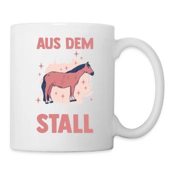 Reiten Pferdeliebhaber Reiterhof Pferde - Tasse - Weiß - Rechts